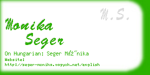 monika seger business card